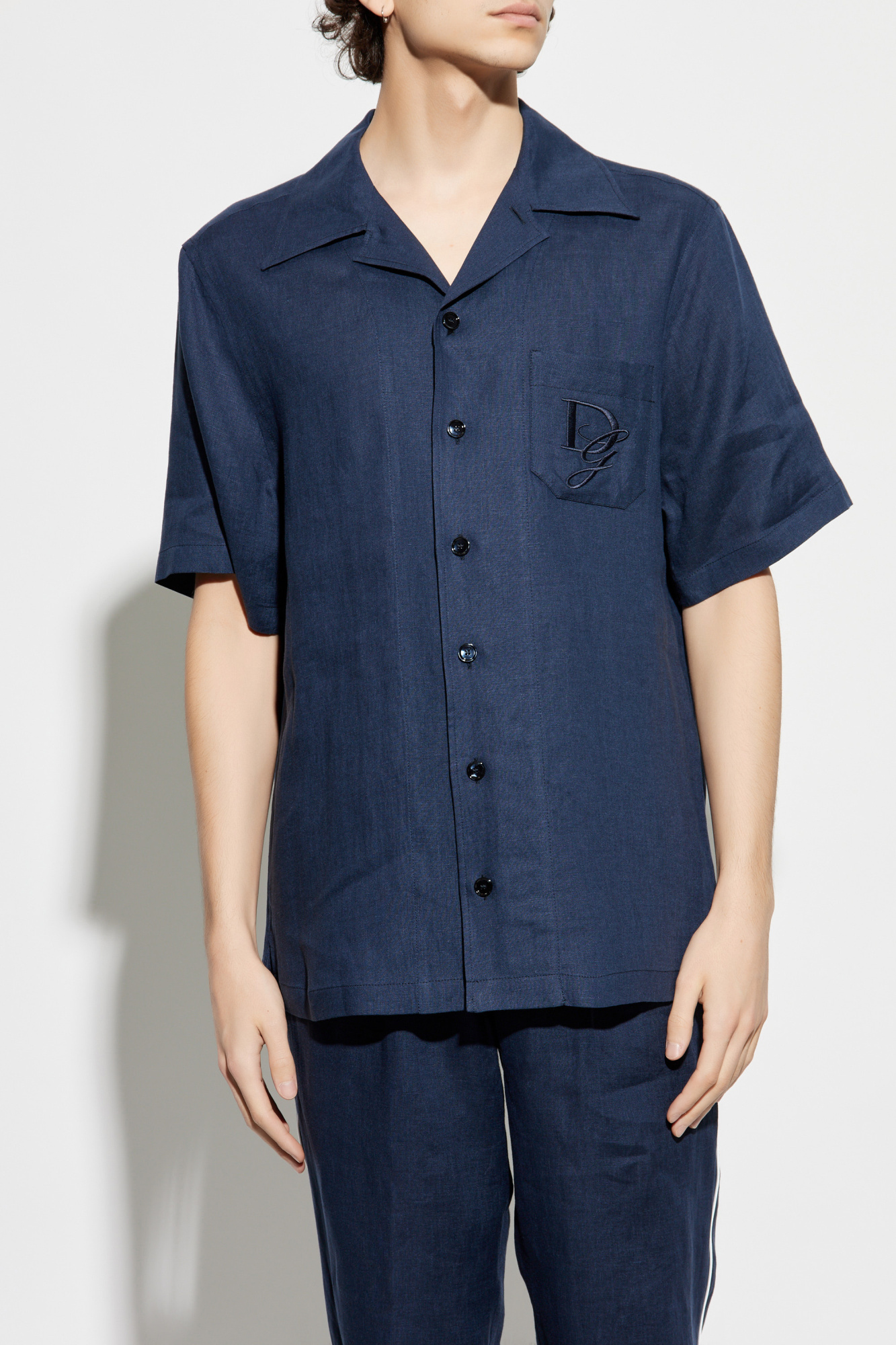 Navy blue Linen shirt Dolce & Gabbana - Vitkac Italy
